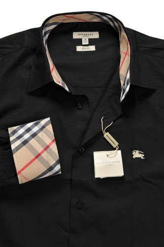 burberry shirt black|black burberry button up shirt.